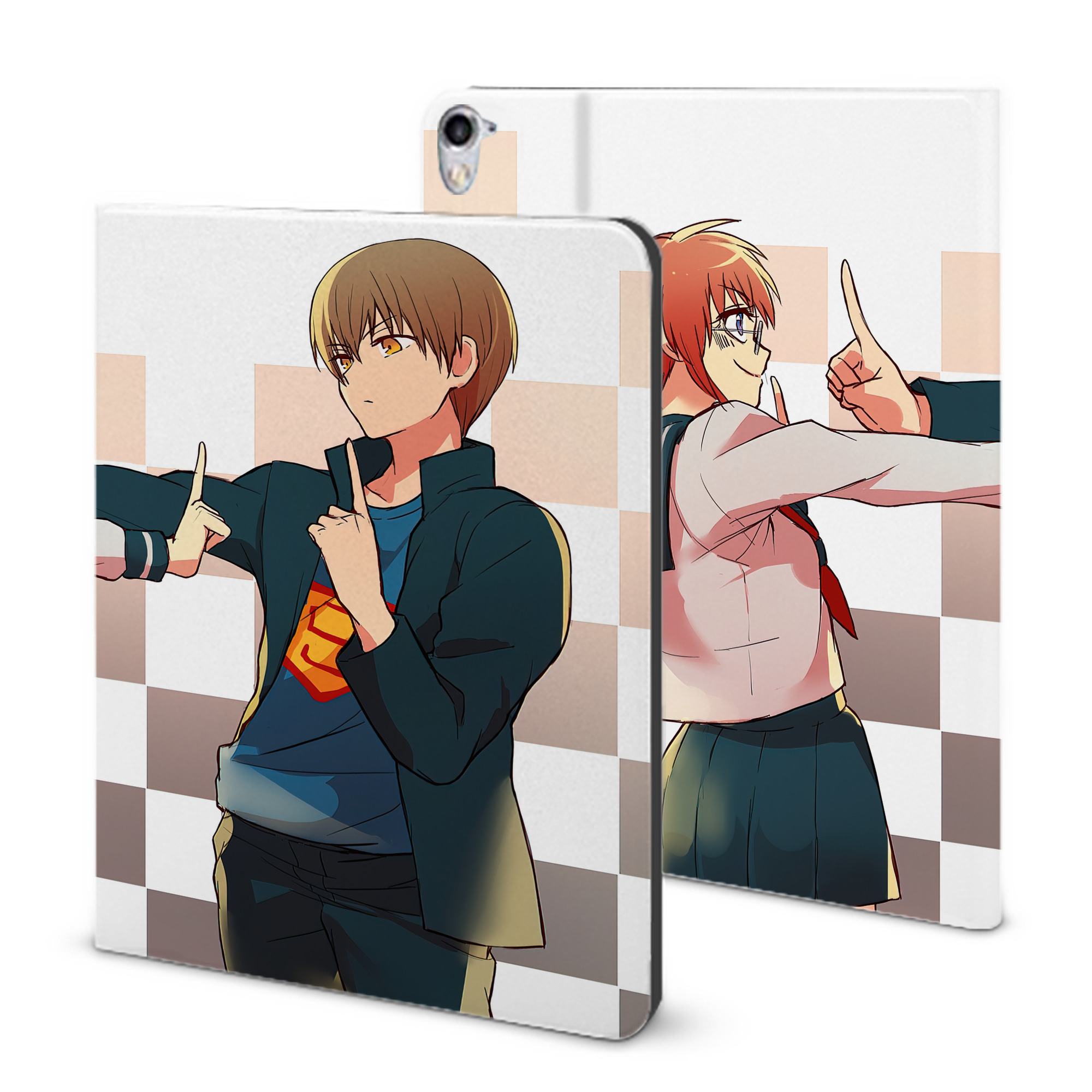 ぎんたま 坂田銀時（さかたぎんとき） 神楽 志村新八（しむら しんぱち） GINTAMA Sakata Gintoki Kagura Shimura Shinpachi IPad ケース ブック型 PUレザー TPU 耐衝撃 軽量 薄型 ペン収納なし 全面保護 IPad 各モデル対応